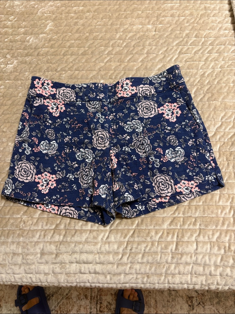 Loft Floral Navy Women’s Shorts - Pink & Cream Print